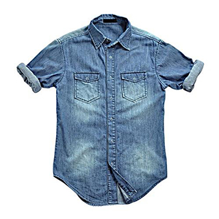 image of cotton blue shirt